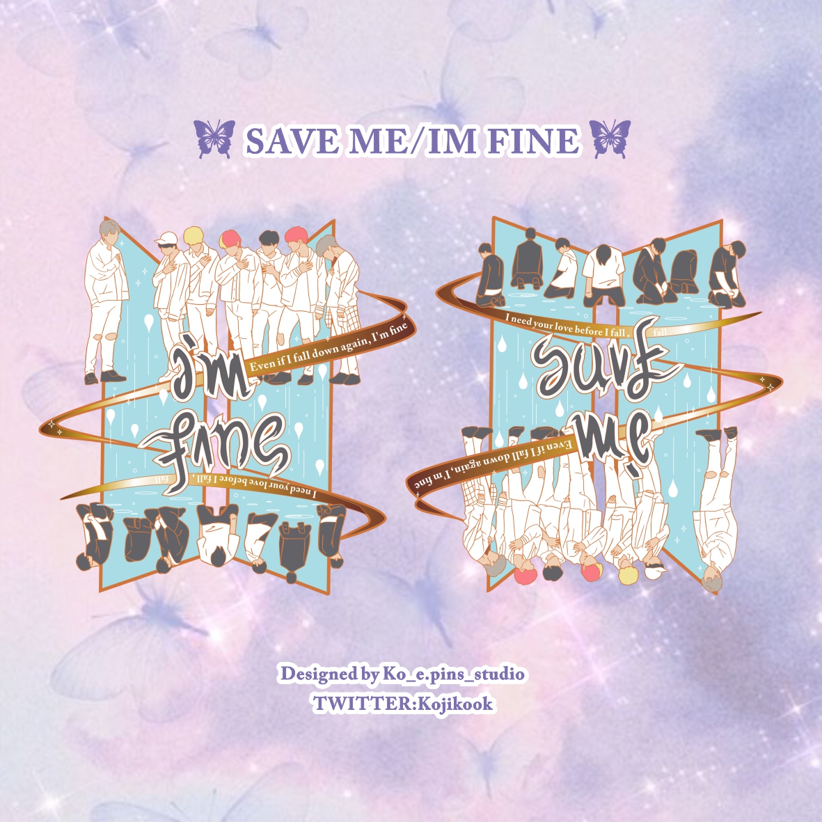 Save me/im fine will have a new color coming soon...  old design success restock 20pcs too 🐥📷📷📷#bts #btspin #btspins #pin #pins #enamelpin #enamelpins #btsfanart #smallbusiness #kpop #kpoppin #btspins #btspincollection #btscollection #btsjewelry