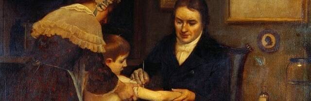 El 14/05/1796 Edward Jenner descubre que el suero linfático de las vacas infectadas de viruela vacuna inmuniza contra la viruela humana y lo prueba con el niño James Phipps Aunque la inmunización históricamente es anterior, esto se considera el nacimiento de la VACUNACIÓN