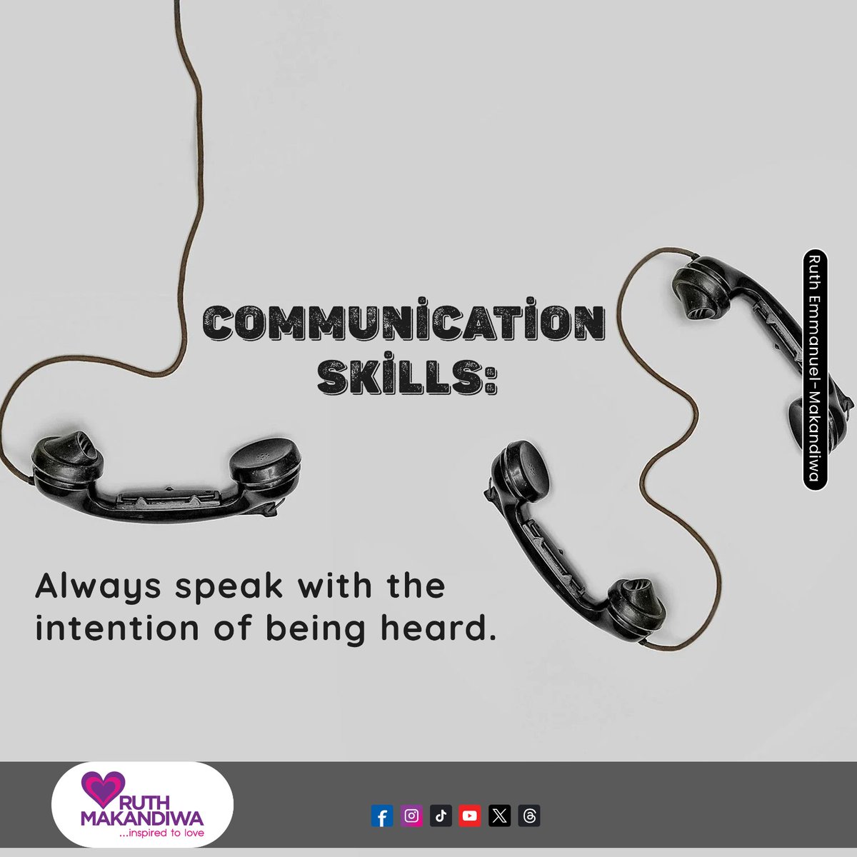 When you speak, the intention is for you to be heard and understood because you have something important to share. Once you get an opportunity to speak, it’s your opportunity and no one is going to take that away from you. Ensure that you are very careful and intentional with