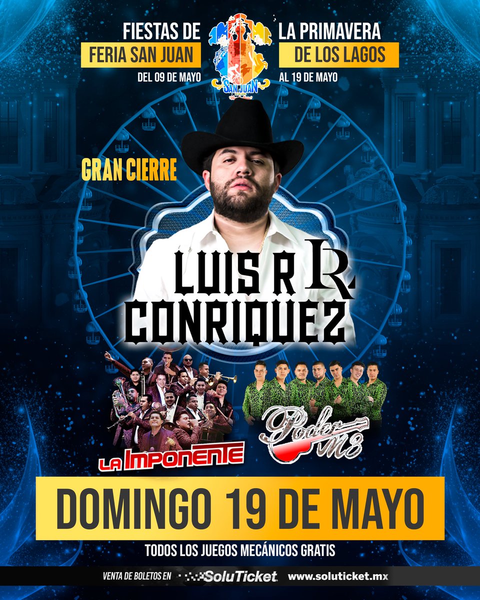 Nos vemos este 19 de mayo para el cierre de la #feria de San Juan De Los Lagos 📍🔥🎡