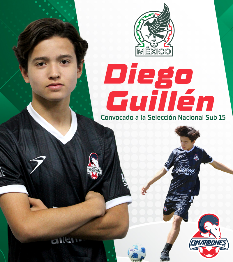 ¡𝗨𝗡 𝗖𝗜𝗠𝗔𝗥𝗥Ó𝗡 𝗣𝗥𝗘𝗦𝗘𝗡𝗧𝗘 𝗘𝗡 𝗦𝗘𝗟𝗘𝗖𝗖𝗜Ó𝗡 𝗡𝗔𝗖𝗜𝗢𝗡𝗔𝗟 𝗗𝗘 𝗠É𝗫𝗜𝗖𝗢 - 𝗦𝗨𝗕𝟭𝟱! 🇲🇽🐏 Nuestro canterano Diego Guillén es convocado a @miseleccionsubs 15, de nuevo, ¡Cimarrones presente en la Selección! ⚽💪 Diego es el cuarto futbolista surgido de…