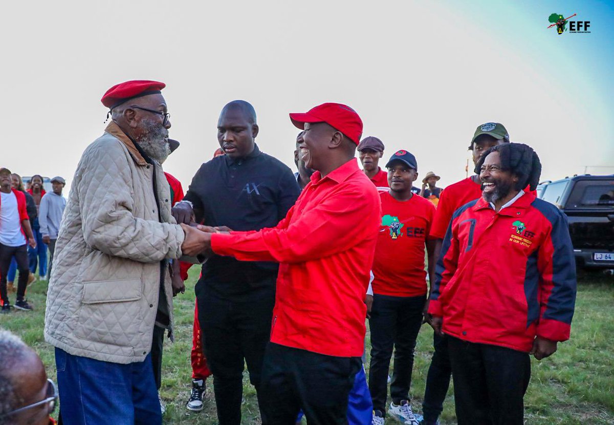 EFFSouthAfrica's tweet photo. President @Julius_S_Malema receiving love and commitment of support from the elderly, come May 29. #EFFCommunityMeetings #MalemaForSAPresident #VoteEFF https://t.co/eTUK7GutE9