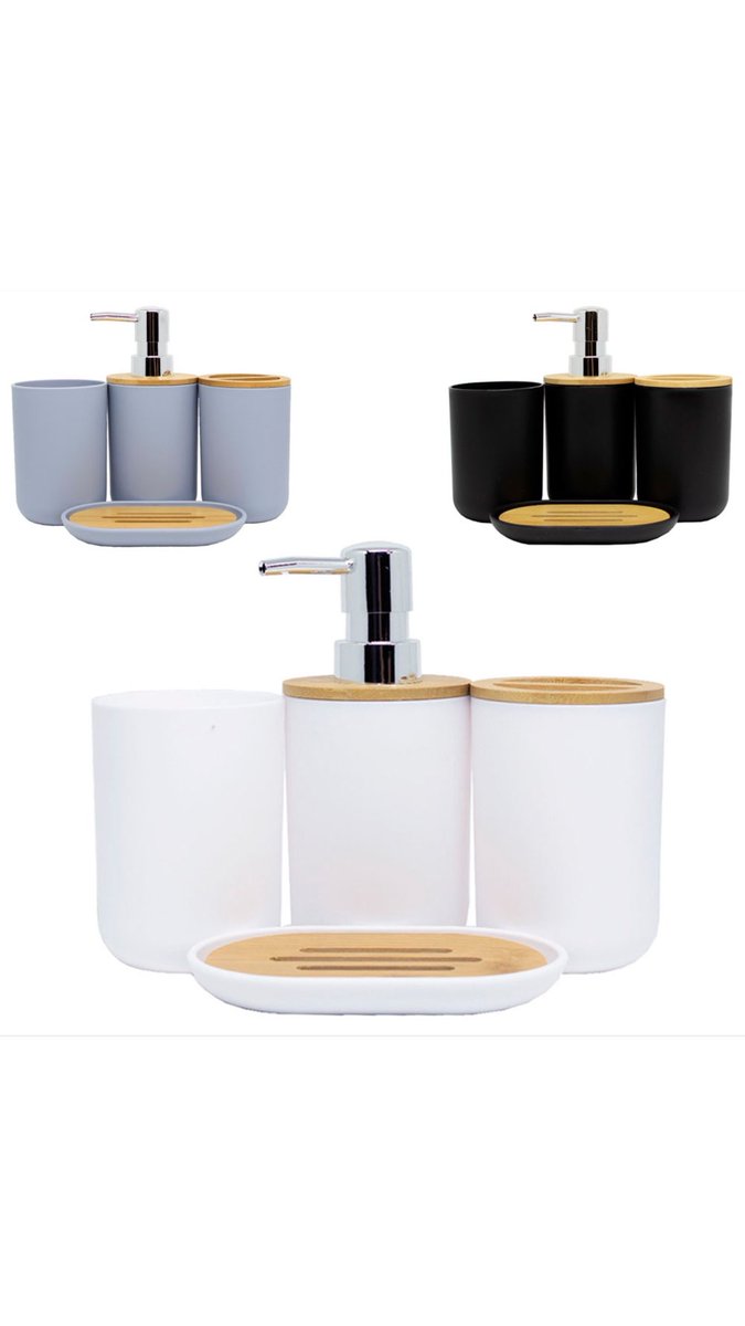 Kit Acessórios De Banheiro Lavabo 4 Peças Madeirado por R$59,90 - R$64,90. 

Compre na Shopee agora! 

shope.ee/6fLLH7O8yG?sha…