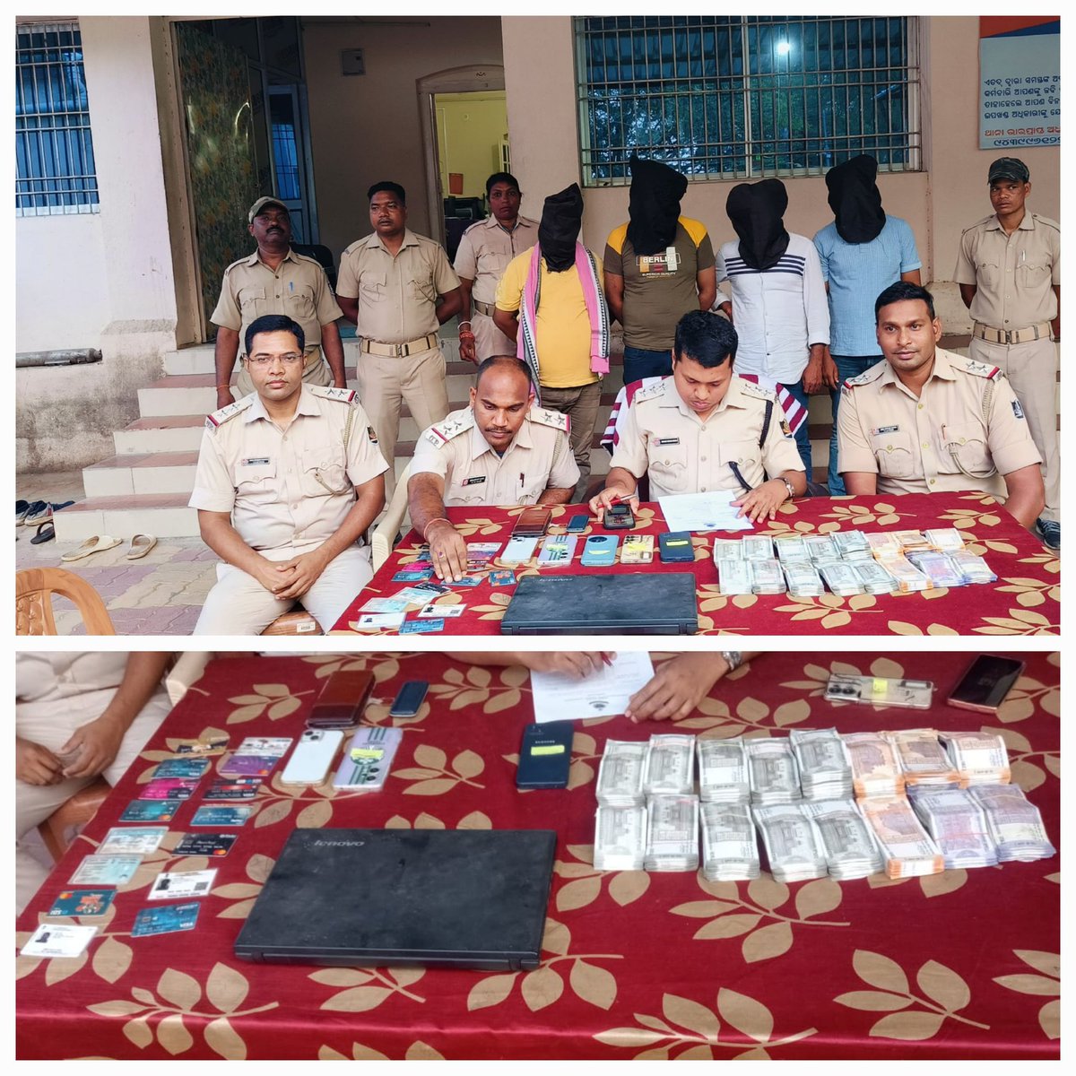 Town Police effectively cracking one IPL betting gang and apprehended 4 persons with seizure of cash and betting items...