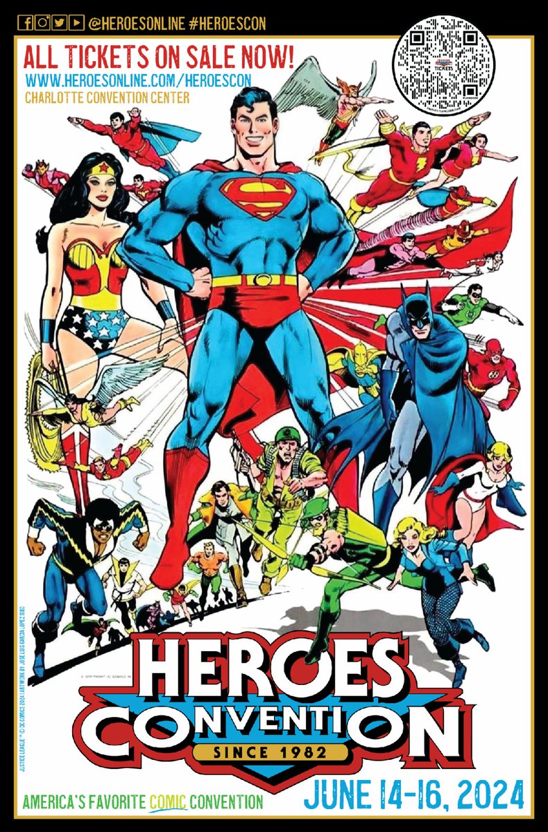 I'm VERY EXCITED to announce I will be at #HeroesCon in Charlotte next month! This is my first show attendance since before the pandemic and I'm so glad for it to be with my @heroesonline family! I will announce details later (including table # & other info) but YAY can't wait!