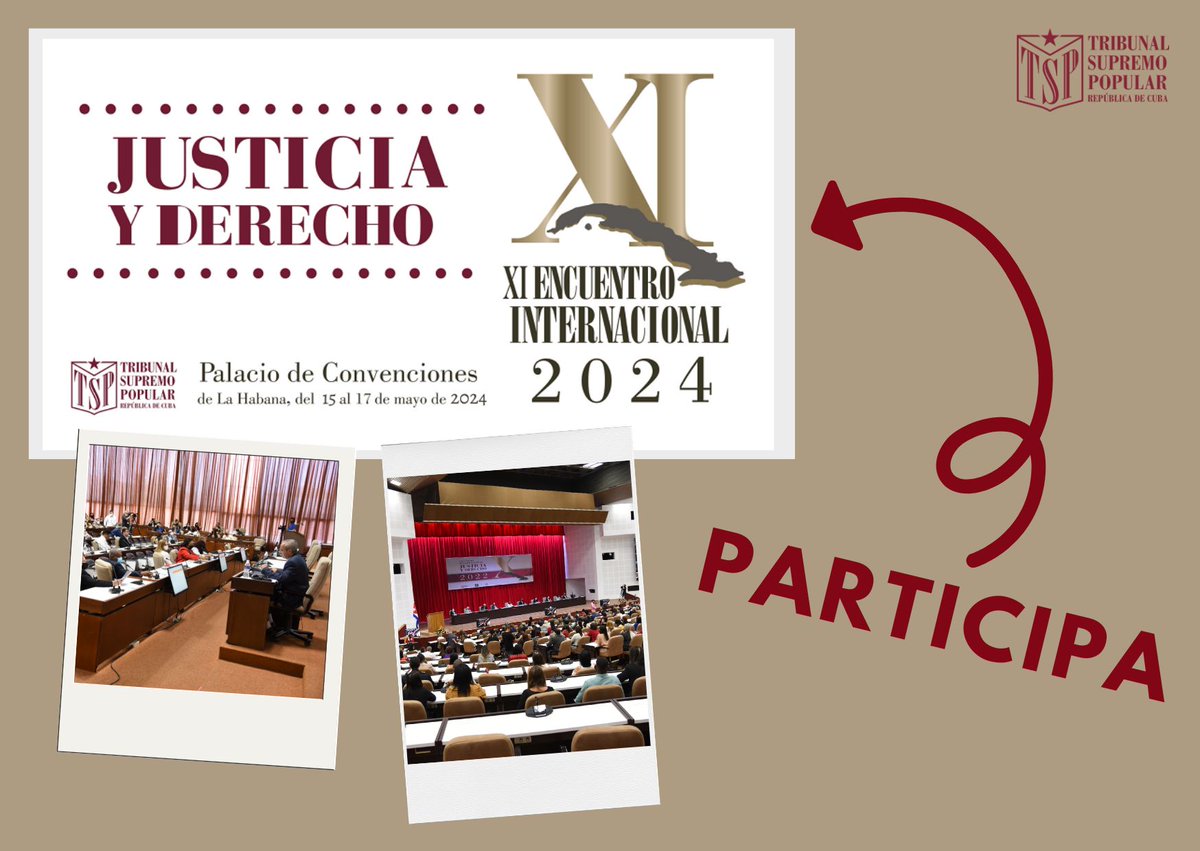 Presididos por 3 jueces integran la delegación pinera al XI Encuentro Internacional Justicia y Derecho. @leyva710512 @noarys  #SePuedeMuchoJuntos
@TSupremoCU
@RubenRemigioCU