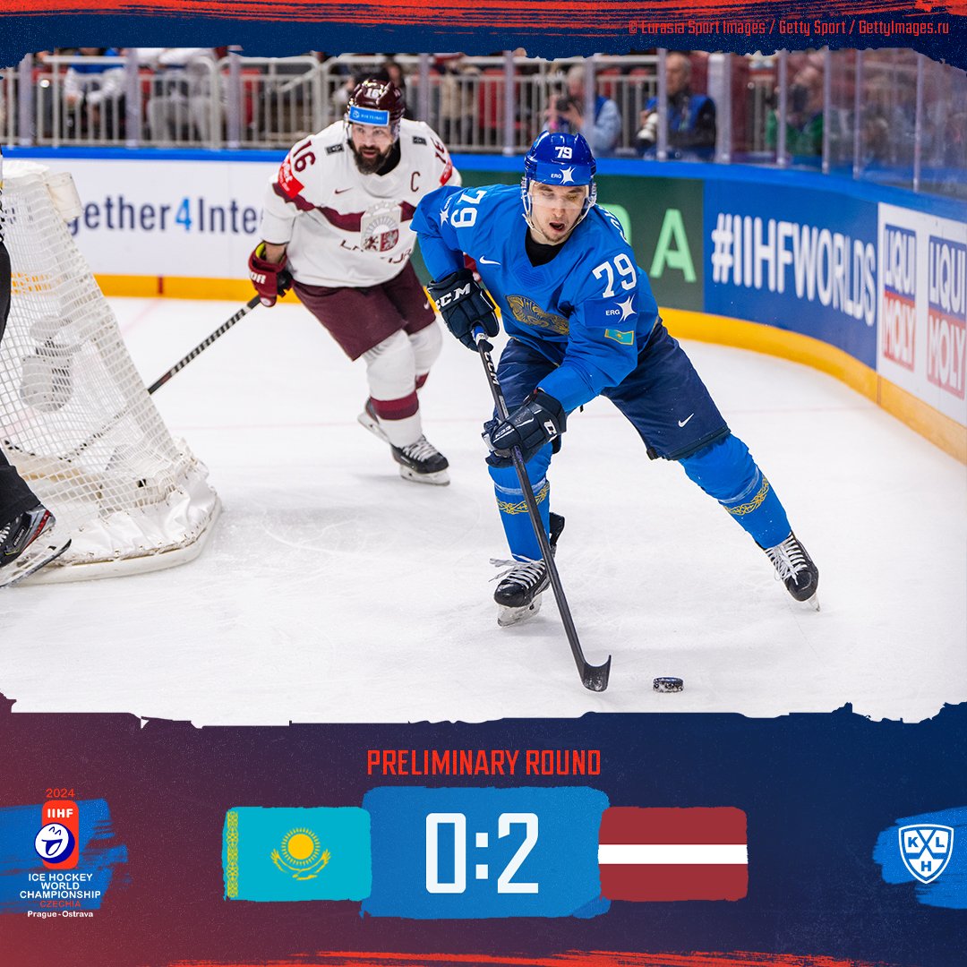 🇱🇻 Latvia blanked Kazakhstan and got 3rd win at 2024 IIHF #MensWorlds.