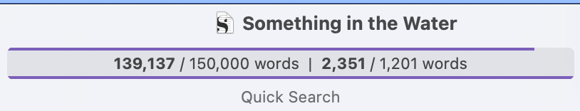 Current WIP stats with 2 chapters left to go. These alternating POV stories keep getting out of control on me, but I might actually manage to squeak this one in under 150k! 🚣‍♀️💕👩‍🔬