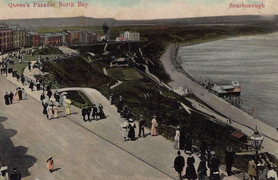 Engineered by Eugenius Birch, Scarborough pier opened in 1869. It was 1000 feet in length with a shelter at the pier-head for concerts and refreshments. After a series of disasters and low visitor numbers a storm in January 1905 saw the pier virtually destroyed.