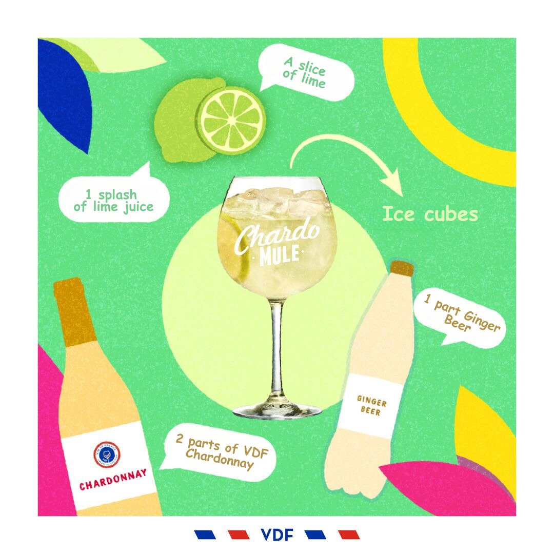 Tired of the same old cocktails? Our friends at Vin De France wines have come up with the perfect summer recipe. Meet the Chardo Mule® - a bright, sun-filled cocktail. All you need to make it is Vin De France Chardonnay, Ginger Beer, and a little bit of lime. 🍹 Visit our