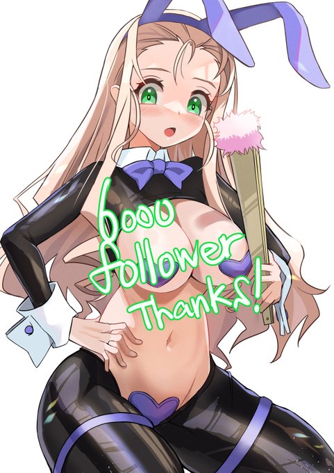 描いたり描かなかったりでゆるゆる続けて フォロワーさん6000人越えてましたので恒例  こちら見事、記念に間に合わなかった 逆バニマリ様