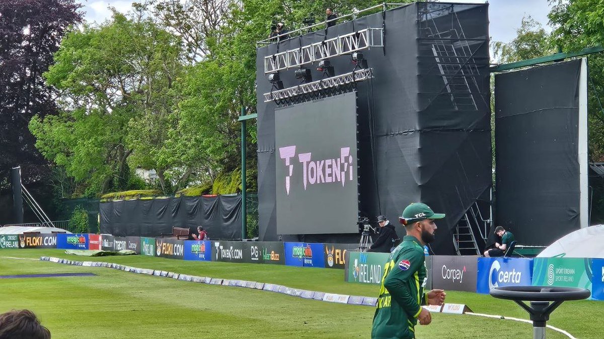 FLOKI's tweet photo. #Floki and #TokenFi were honored to have been the title sponsors of the thrilling Ireland vs. Pakistan T20I Series cricket event in Dublin! 🏏

Check out the vibrant branding of $FLOKI &amp; $TOKEN as cricketing legends display their skills, reaching an estimated 80 million globally! https://t.co/zKzXTiOWpX