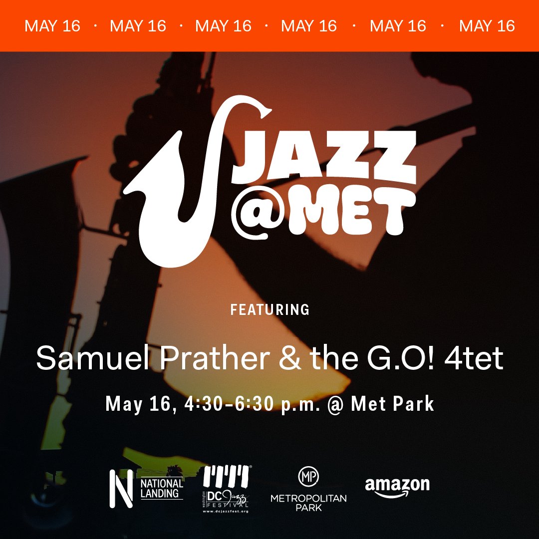 Join us at #MetPark on Thursday, May 16, for a night of incredible music with Samuel Prather and his band the G.O! 4tet, bringing you a blend of funk, soul, jazz, and Afrobeats that'll have you dancing all night long. 🔗 Secure your FREE spot now: bit.ly/3UGIpyr