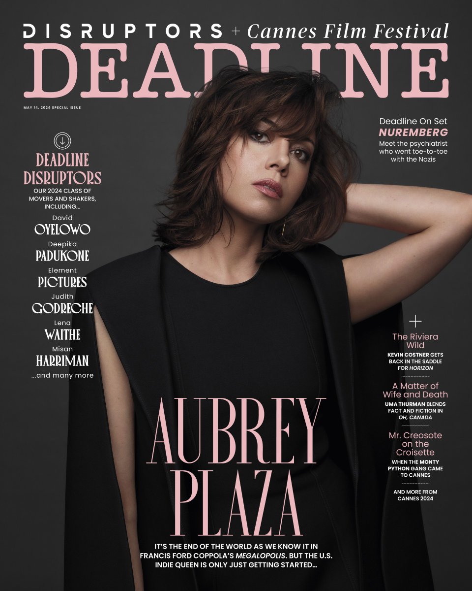 AUBREY PLAZA - It’s the end of the world as we know it in Francis Ford Coppola’s Megalopolis. But the U.S. indie queen is only just getting started...

Read the full Deadline Disruptors + #Cannes2024 issue here: bit.ly/DeadlineDisrup…

📸 Josh Telles