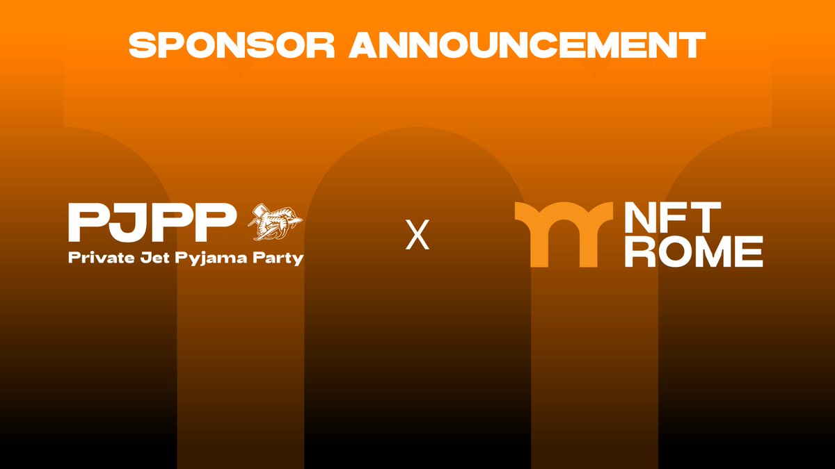 🚨 Sponsor Announcement 🚨 We are please to announce that @pjpp_club as a sponsor for NFT Rome!! 🇮🇹 PJPP is a digital members club that unites a global community through experiences and a collective appreciation for the finer things in life.
