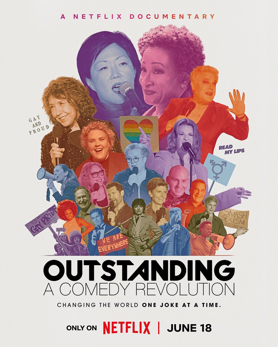They’re changing the world, one joke at a time 🏳️‍🌈 In Outstanding: A Comedy Revolution, icons @thatonequeen, @eddieizzard, @fortunefeimster, @hannahgadsby, @iamwandasykes, @margaretcho, @rosie, @sandragbernhard, @trixiemattel — and so many more — poignantly explore the riveting