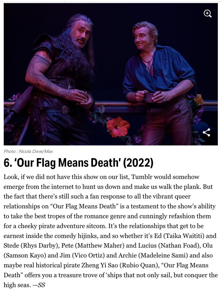 Is it getting hot in here? #OurFlagMeansDeath is one of the sexiest period dramas to stream according to @IndieWire 🔥 Check out the full list here: indiewire.com/gallery/sexies…