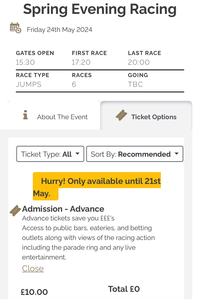 rach_jonesg's tweet photo. Another bargain to share…

Friday night jumping at @HerefordRaces for £10 on a Bank Holiday weekend 🙌🏻

Looking forward to going to this one! 🐎🍻 https://t.co/xxNHRDKUFB