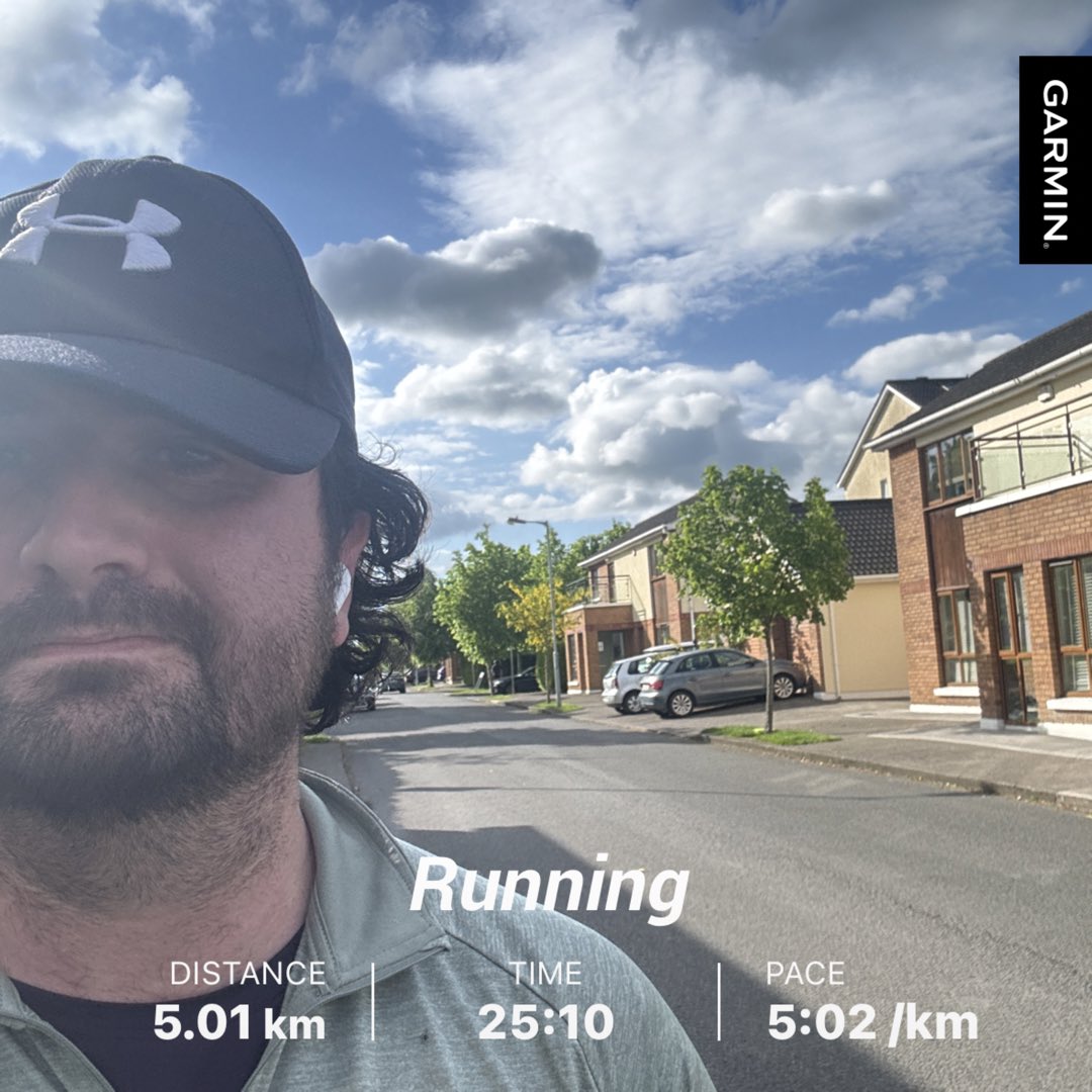 First 5k in almost 2 months. Sadly tore some ligaments in my ankle on tour which had me off my feet for a hot minute. Probably stupidly kept working throughout which didn’t let it heal. Delighted to be back on it. God knows I needed that today.