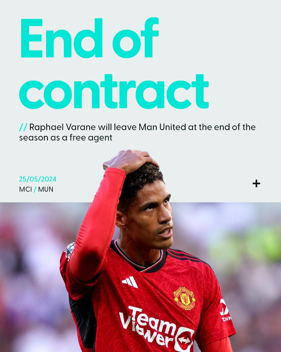 SpringchatApp's tweet image. Rate Varane's time at Man United out of 🔟

Raphael Varane will leave Man United at the end of the season as a free agent 

#manunited || #mufc || #tenhag || #varane || #springchat