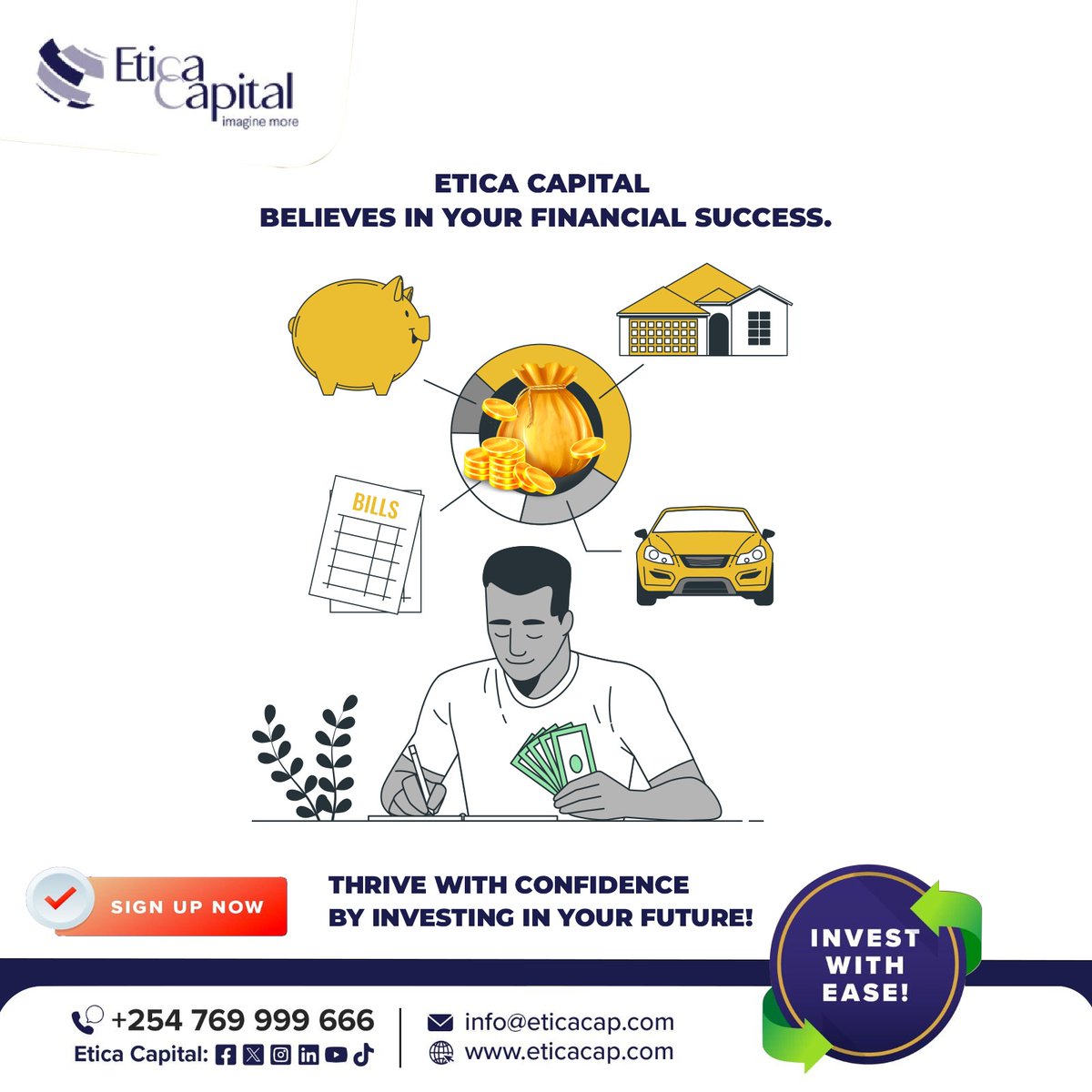 Etica Capital believes in your financial success.

Our Funds are designed for stability and consistent returns. Thrive with confidence by investing in your future!

Call or WhatsApp 0769 999666 or Visit eticacap.com

#InvestWithEase #EticaCapital #WealthTech