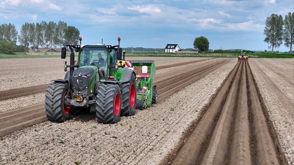 Laatste perceel poten bij <a href="/thomas94145145/">Thomas van Peperstraten</a> met hulp van de buren.