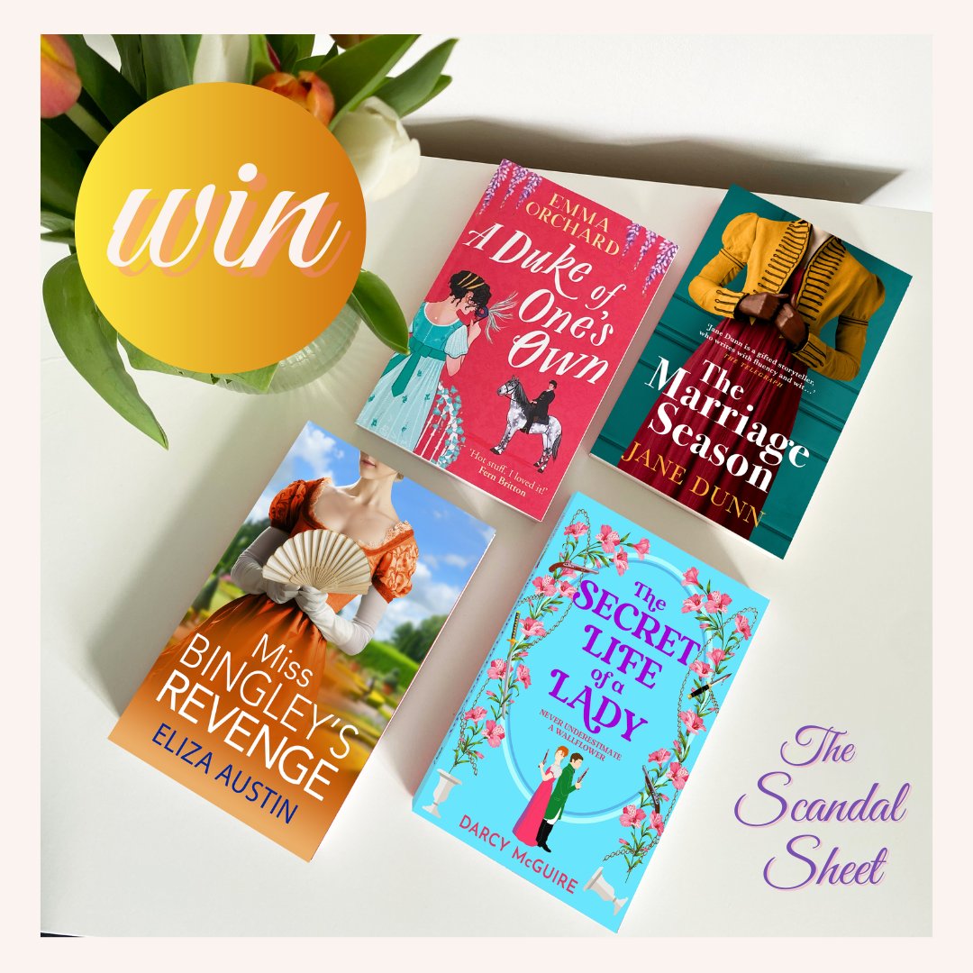 Sign up to our BRAND NEW historical romance newsletter #TheScandalSheet to win these books - just in time for your Bridgerton hangover! 🌶️ 💃 bit.ly/thescandalsheet (U.K. only, enter before 12pm BST on 23rd May. Terms and conditions on our website.)