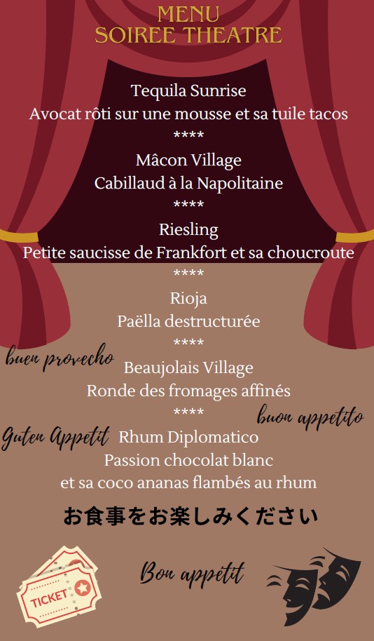 LyceeCharles's tweet photo. Soirée Théâtre avec les TCSR &amp; les sommeliers au restaurant d’application le 22/02, !
Pilote, le LPO met en place l’option théâtre (#réforme du LP).
Objectifs : développer l’estime de soi, l’expression orale &amp; la cohésion jeunes-encadrants. 👏👏👏
@hautsdefrance @AcAmiens https://t.co/Rf1hntzobi