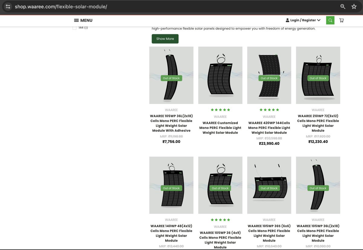 📌 Waaree 85% flexible solar modules running out of stock 🔥 ❤️ 

Just check here >> shop.waaree.com/flexible-solar…

#WaareeEnergies #WaareeRenewable #WaareeRTL #WaareeRT #waaree #waareerenewables #waareerenewable