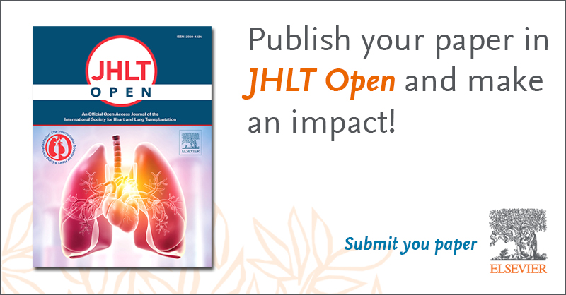 Publish in JHLT Open, a new Gold OA publication from the International Society for Heart and Lung Transplantation @ISHLT: spkl.io/60194NWXl #surgery #Transplantation #OpenAccess