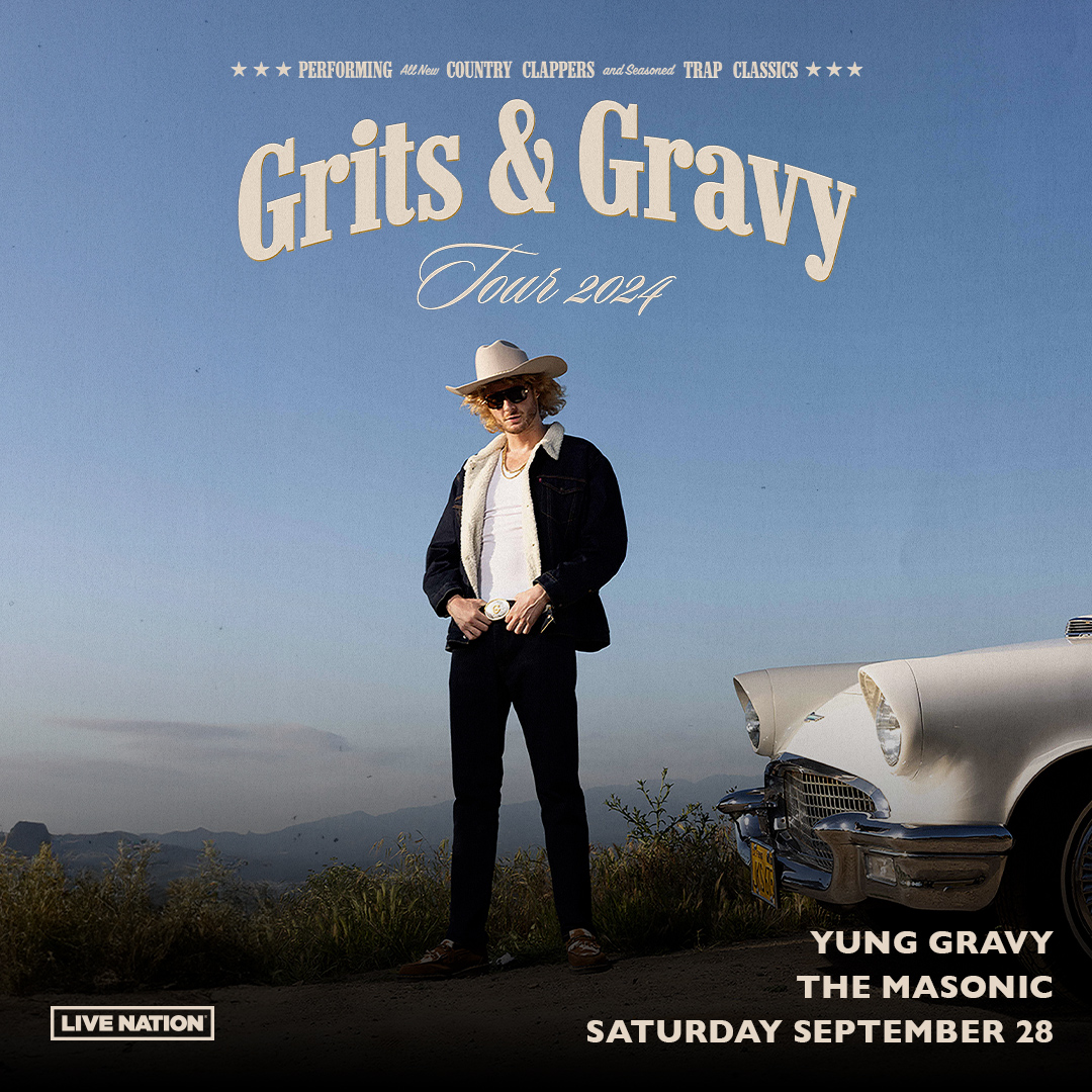San Francisco! The gravy train is pulling up to The Masonic on Sat, Sep 28!🚂Sign up for early access to tickets Yung Gravy’s Grits and Gravy Tour. ⚡ Presale starts Thu, May 16th at 10am (code: SOUNDCHECK) ⚡ Tickets on sale Fri, May 17th at 10am 🔗 livemu.sc/3UZfaIy