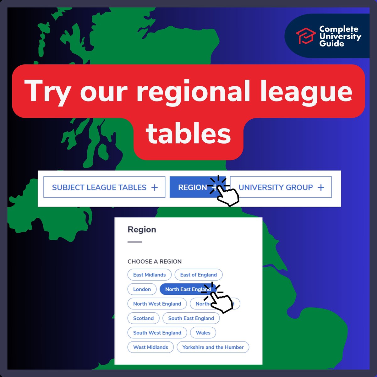 Our league tables rank the best universities in the UK, across 12 regions. Search our regional tables for yourself to help you find your dream course in your ideal location.
Discover here 👉 bit.ly/3WvLJ22

#leaguetables2025 #leaguetables #rankings #university #uk