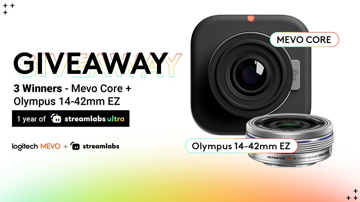 We’re partnering with @Mevocamera to give an incredible wireless 4K streaming camera kit to THREE lucky streamers! 1 Mevo Core camera 1 Olympus M.Zuiko 14-42mm lens 1 year of Streamlabs Ultra TO ENTER ⬇️ Like+RT+Tag a friend Click here for entries: vast.link/Streamlabs-Mevo
