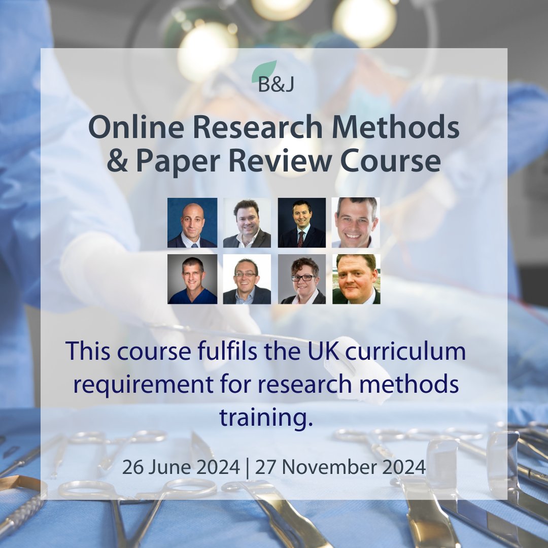 Study statistical guidelines, research methods, peer review, and the perfect journal club on the #BJJ Online Research Methods and Paper Review Course. Spaces are available for June and November; book now to avoid disappointment! #Orthopedics #PeerReview ow.ly/fVqK50Rbcxo
