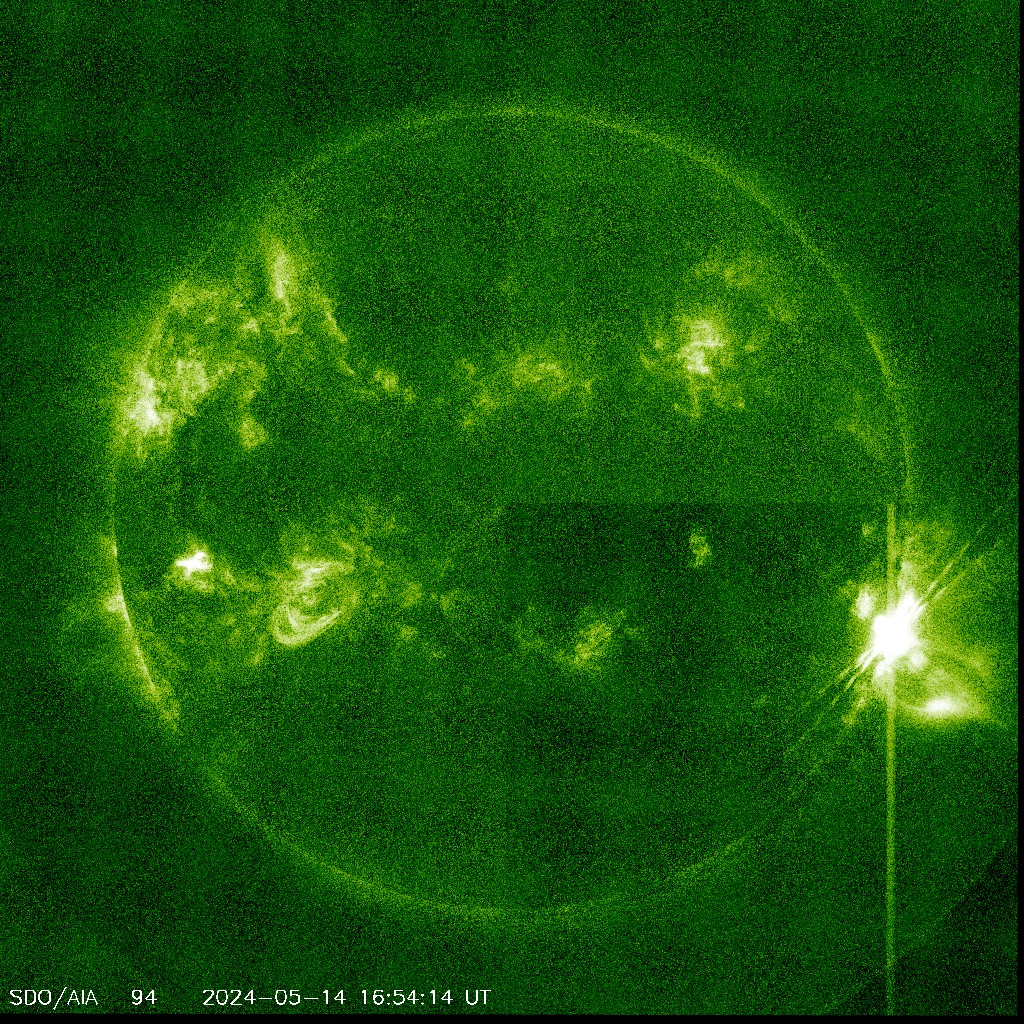 Imagery is starting to come in from the ongoing #SolarFlare (the largest this solar cycle), confirming AR13664 as the source! #spaceweather