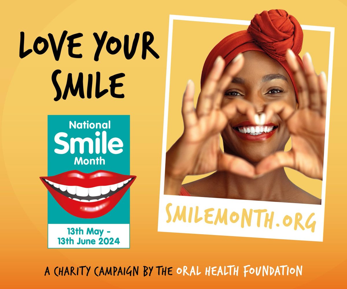 Did you know it's National Smile Month? (13th May - 13th June) This year's theme is Love Your Smile – let's spread positivity and confidence by sharing those pearly whites! 😁 #NationalSmileMonth #LoveYourSmile