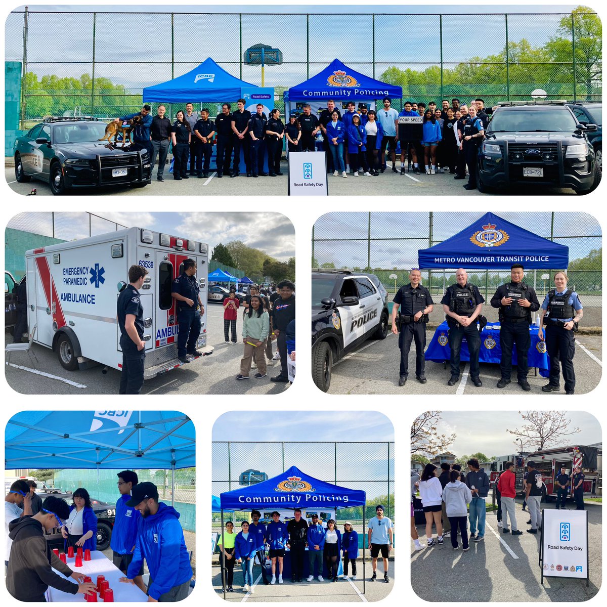 Welcome to Road Safety Day @DTSecondary we're here with @VancouverPD @VanFireRescue @BC_EHS @TransitPolice @svcpc @VPDTrafficUnit @VPDRecruiting @VPDCadets speaking with @VSB39 students on how to be safe on the roads @CityofVancouver. #DriveSafeBC @icbc