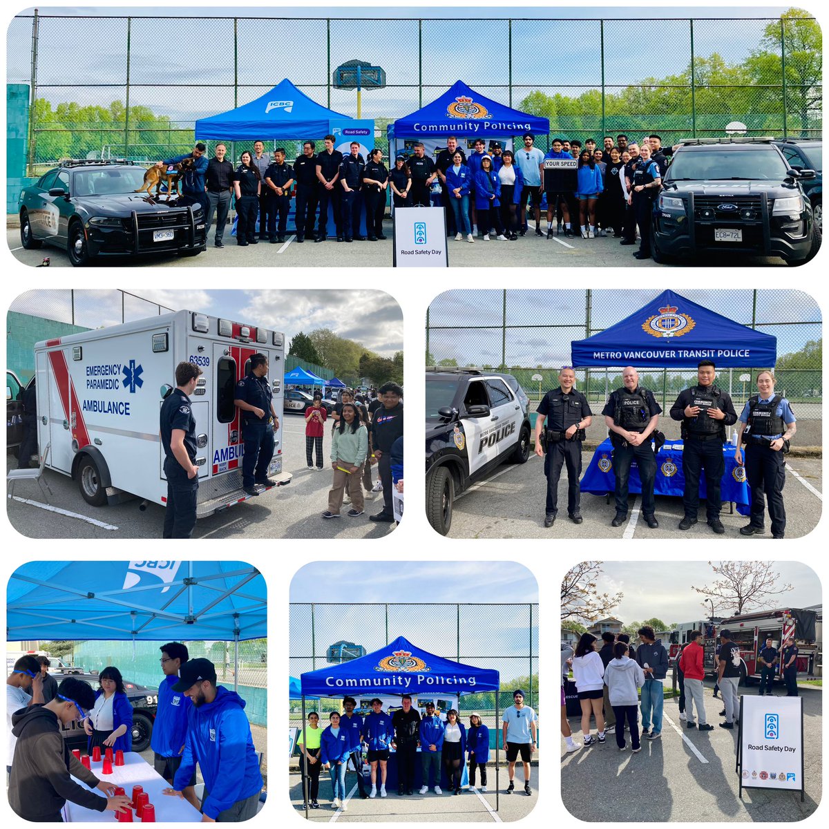 Welcome to Road Safety Day @DTSecondary we're here with @VancouverPD  @VanFireRescue @BC_EHS @TransitPolice @svcpc @VPDTrafficUnit @VPDRecruiting  @VPDCadets speaking with @VSB39 students on how to be safe on the roads @CityofVancouver. #DriveSafeBC @icbc