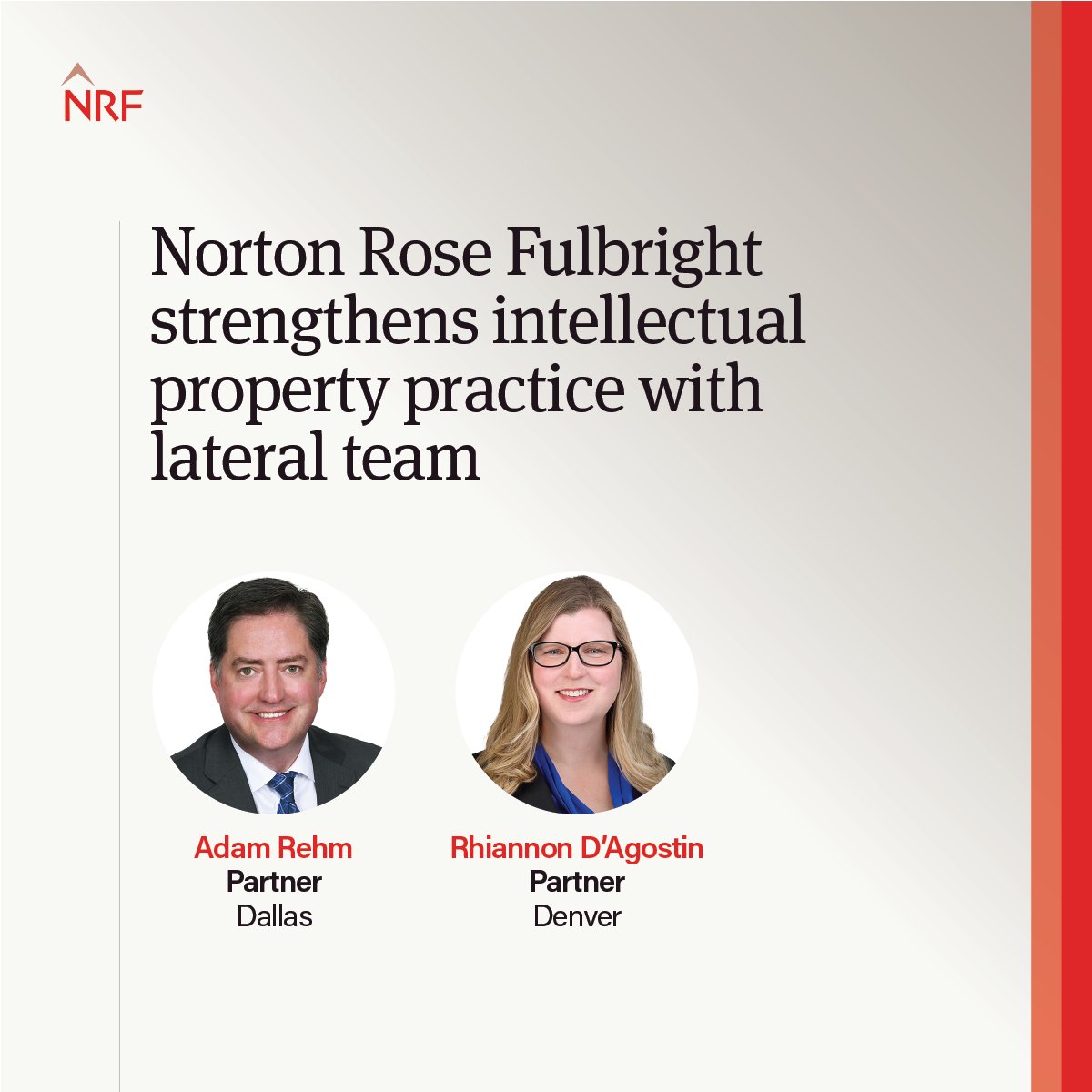 We’re excited to announce that partners Adam Rehm and Rhiannon D’Agostin as well as counsel Zack Cleary have joined our firm’s intellectual property practice. ow.ly/rLg750RFYsb