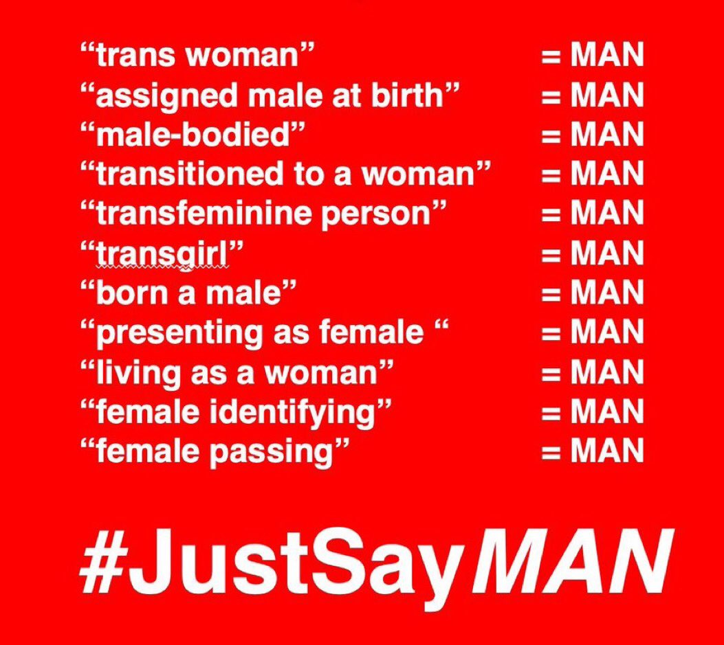 Fantastic to see 2 of my favourite hashtags trending: #TransWomenAreConMen and #IStandWithJKRowling. Love it! More of this please! 👏👏👏 #JustSayMan