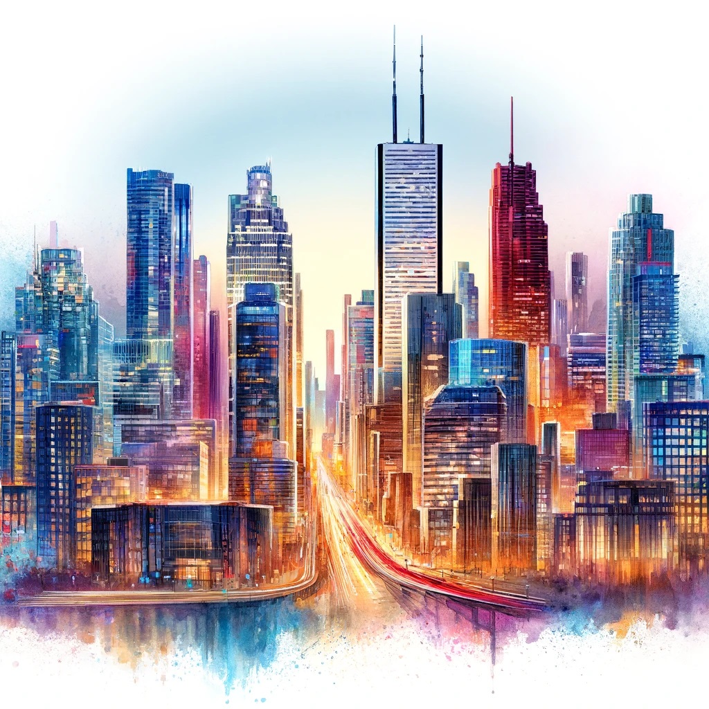 kazimofrad's tweet photo. #Toronto in Watercolor https://t.co/NEoeb9hA9Z