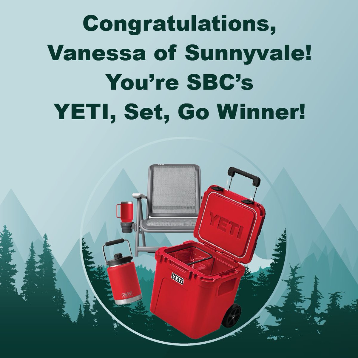 A big congratulations to Vanessa of Sunnyvale, the winner of our April campaign! ❤️
