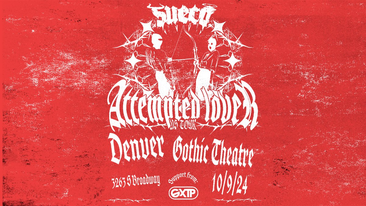 🔥 @suecothechild's no drama queen, but he’s got us at the edge of our seat... for the attempted lover tour 💔 don't miss the mile-high stop with gxtp on oct 9  🎟️ presale thurs at 10a  on sale fri at 10a