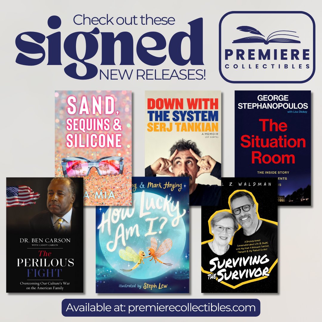 There were some great SIGNED books that came out TODAY!
Swipe to see this week's new releases - all available at: premierecollectibles.com/New-Releases
#newreleases #newbooks