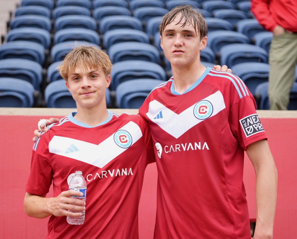 Three players born in 2008 appeared for Fire II yesterday: Christopher Cupps, Vitaliy Hlyut, and Chase Nagle. It was a pro debut for Nagle, who has been with the club since he was 6. Pictured below, Cupps and Nagle at GA Cup 2019, and yesterday: #cf97 #vamosfire