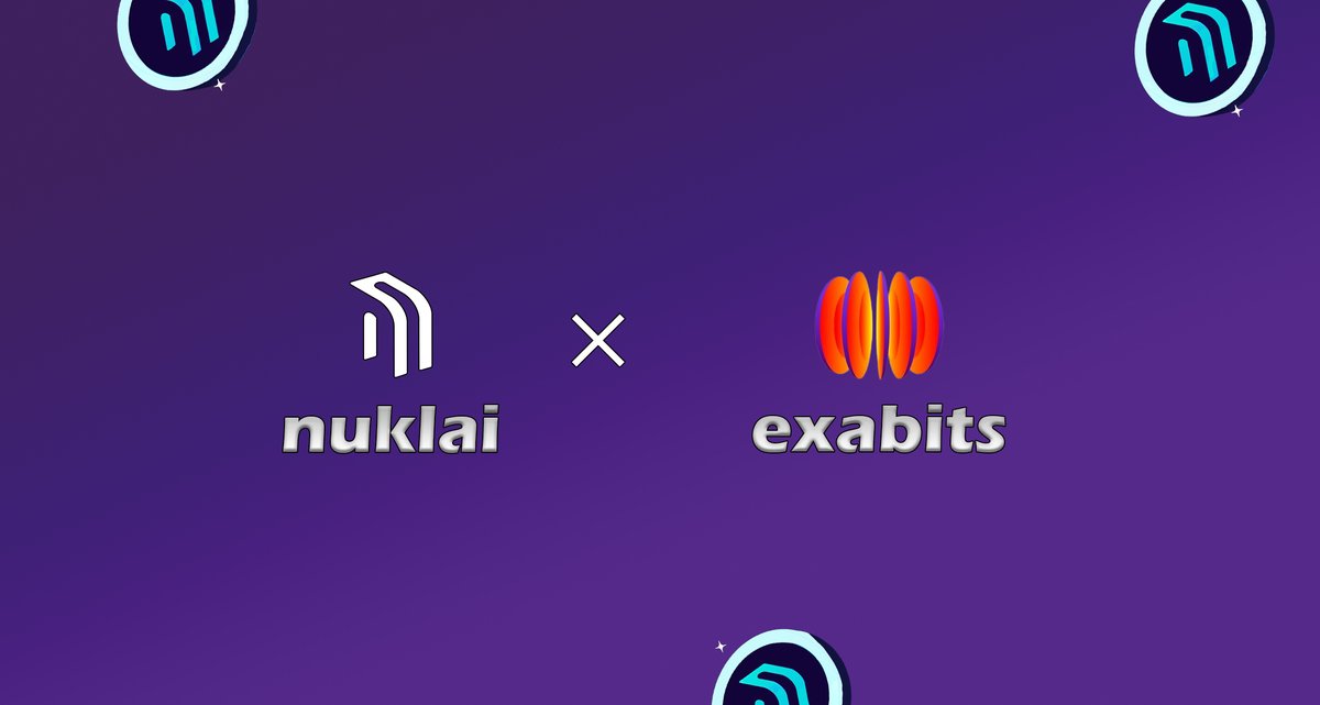 [2] New Partner - Exabits

@exa_bits is a base-layer infra provider that establishes a compute-saving subnetwork protocol with its supercluster
Exabits will help drive our vision by coupling our #SmartData from ecosystem technologies to lowcost consumer and enterprise GPU
#Nuklai