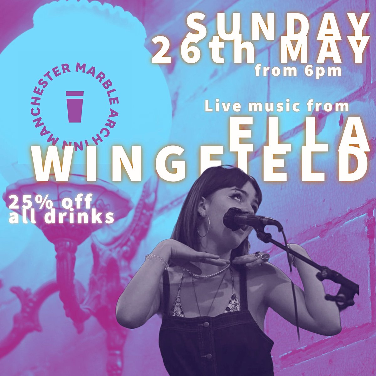 BANK HOLIDAY SUNDAY Our very own Ella will be bringing the acoustic vibes to the Arch as you enjoy a post-roast chill, discounted drinks, and all without the worry of a Monday morning after. Join us from 6pm!