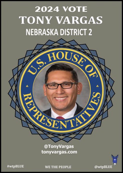 #wtpBLUE #wtpGOTV24 #DemVoice1 NE D2 Today is your Primary day to vote for Tony Vargas! .@TonyVargas works hard to lower prescription drugs, affordable healthcare and expand Medicaid. Tony is for women’s right to choose. Vote Tony!VargasforNebraska.com for info and to donate!