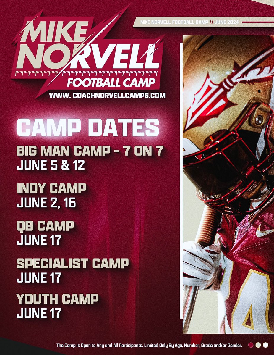 Sign up Today!!! Come compete at FSU this summer Best way to get noticed 😎🔥