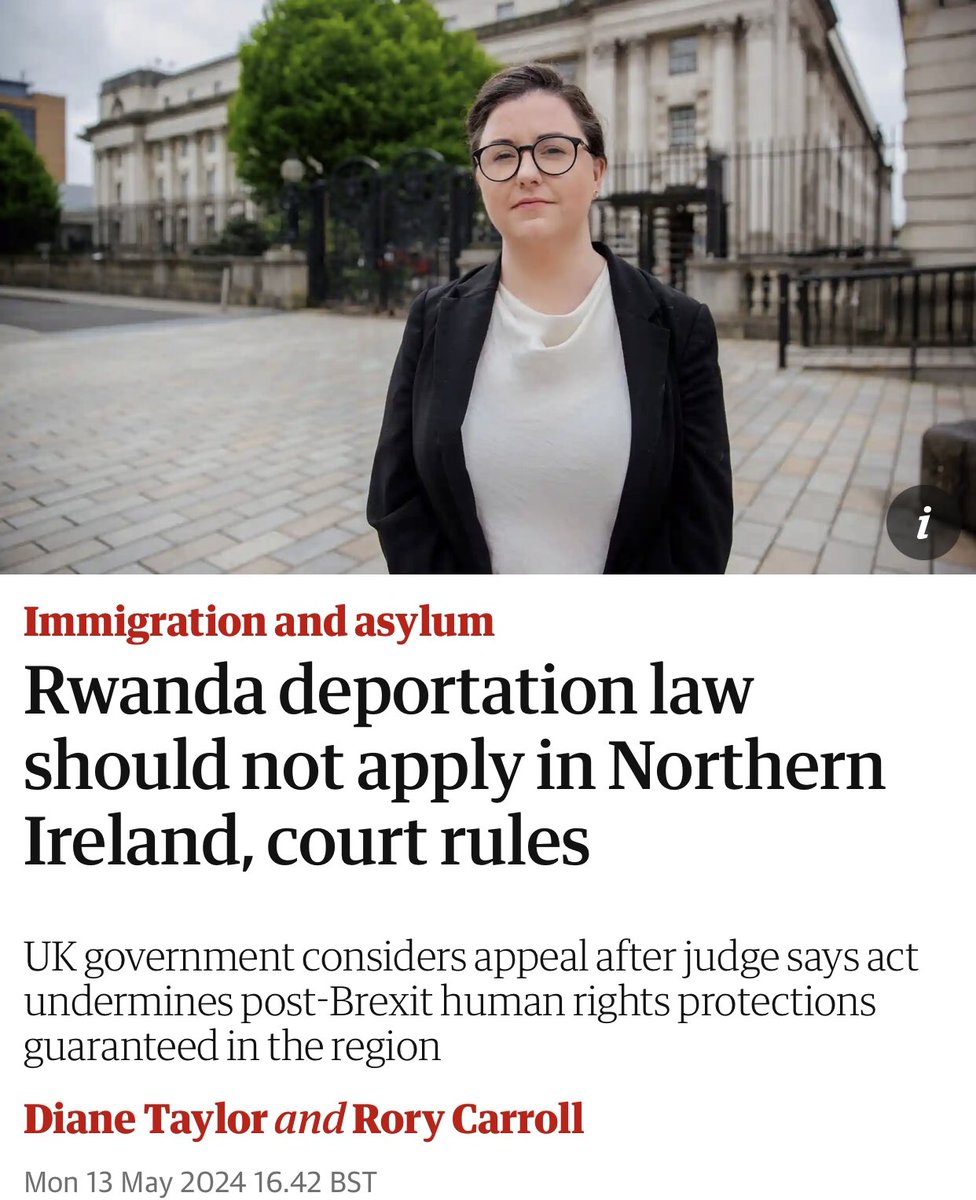 Rwanda scheme not applying to the north is exactly what I expected. If any of the ‘leftist nationalists’ here had any brain cells they would realise this is going to drive United Ireland  further away. That’s not what they care about anyway, and they never did.